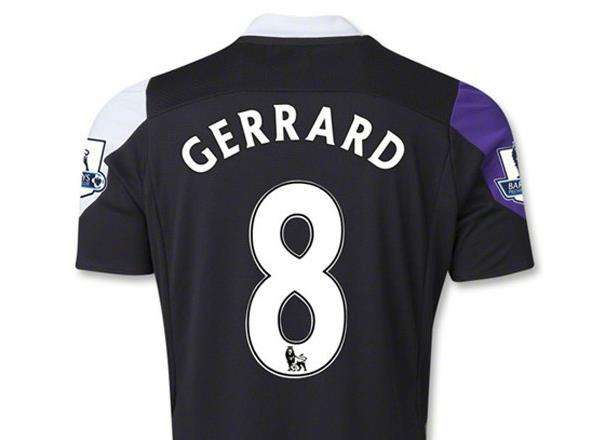LIVERPOOL FC 2013/2014 GERRARD THIRD SHIRT SOCCER / FOOTBALL JERSEY - SIZE M