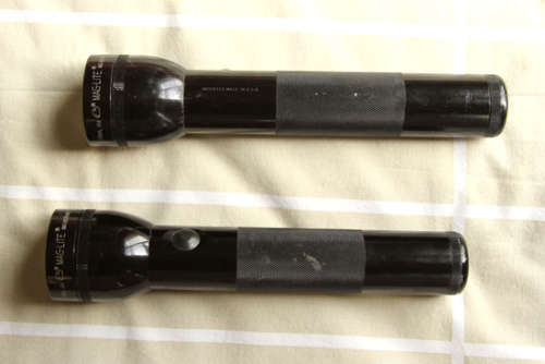 Two Maglite 2D Cell Flashlights - Black