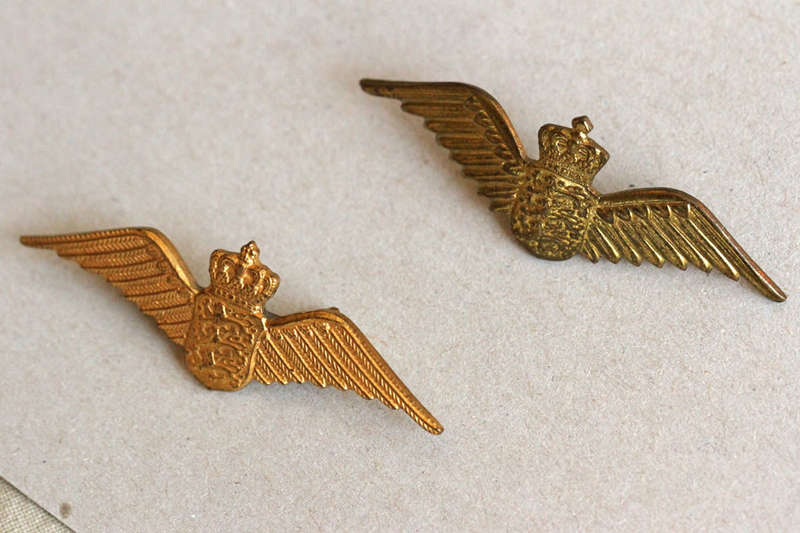 Set of two Danish Air Force uniform wings