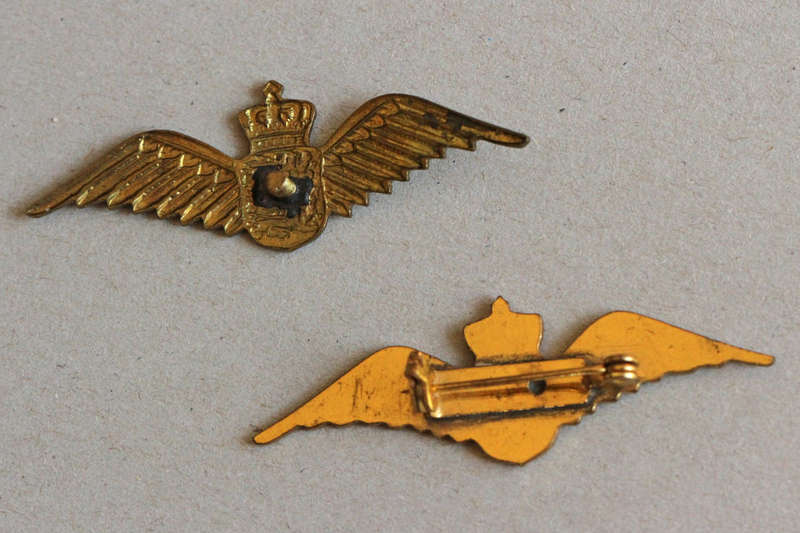 Set of two Danish Air Force uniform wings