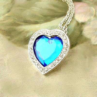 STAR OF THE SEA SAPPHIRE SIM TITANIC PENDANT