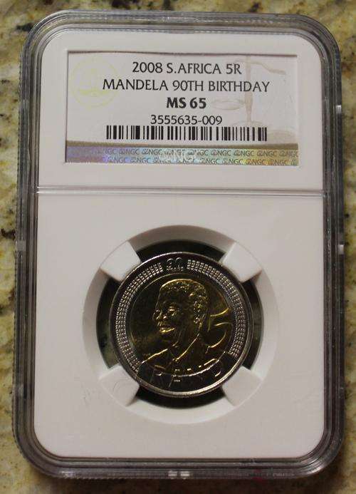 2008 Mandela 90th R5 Coin - NGC MS65 / Last Clearance Sale & Must go
