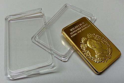 1oz 24K 1888-1918 WILHELM II Gold Clad Bullion Bar