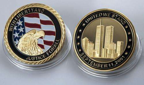911 Eagle Liberty Gold-Plated Coin.