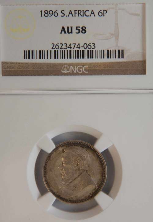 1896 ZAR Sixpence