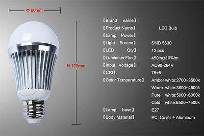 7 WATT B22 LED LIGHT BULBS BAYONET TYPE-JUST ARRIVED