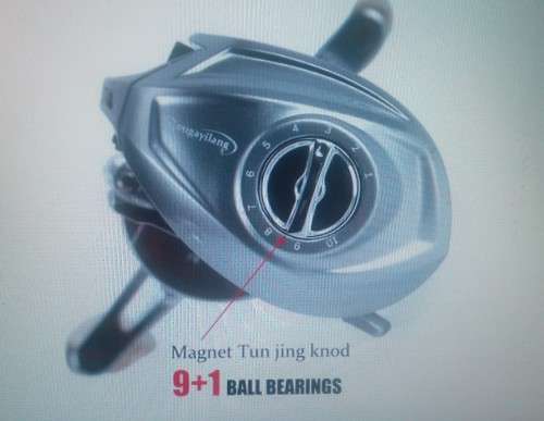 Baitcasting Fishing Reels Right Hand Magnetic Tuned Brake Low Profile 9BB + one-way clutch bearing