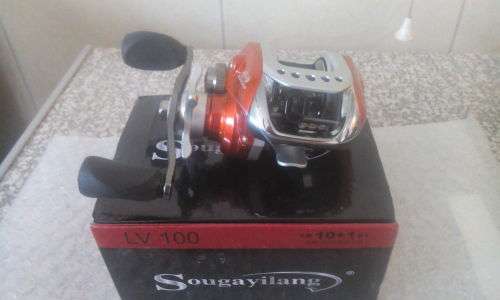 LV100 Baitcasting Reel 10+1 Ball Bearings Carp Fishing Gear Right Hand Fishing reel ORANGE