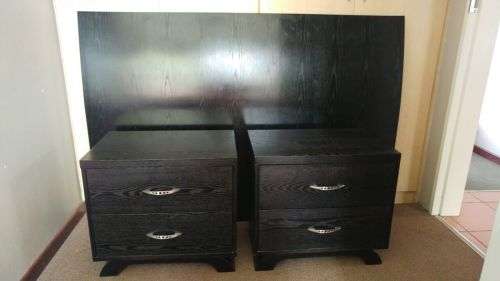 Headboard (Queen size) and 2 side tables