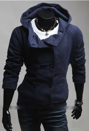Men's Simple Navy Coat
