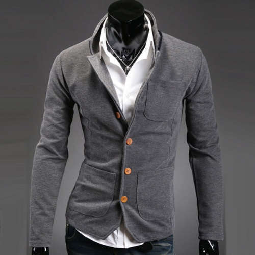 Men's Casual Dark Grey Coat