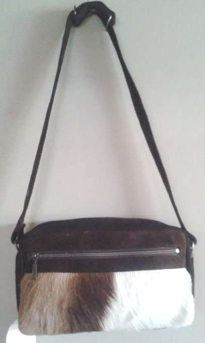 Vintage brown suede handbag