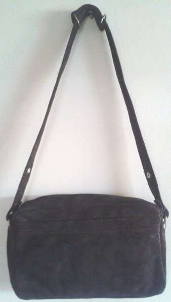 Vintage brown suede handbag