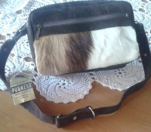Vintage brown suede handbag