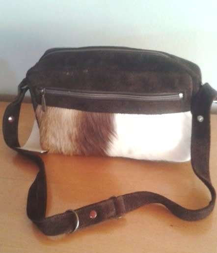 Vintage brown suede handbag