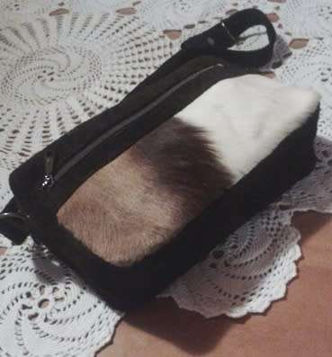 Vintage brown suede handbag