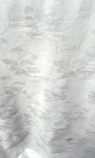 White vintage cotton Damask tablecloth