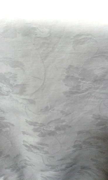 White vintage cotton Damask tablecloth