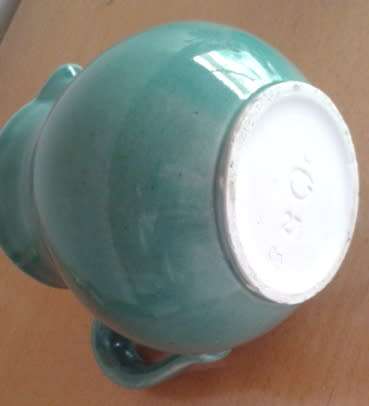 Blue Green Jug Hamburger's Grahamstown Pottery