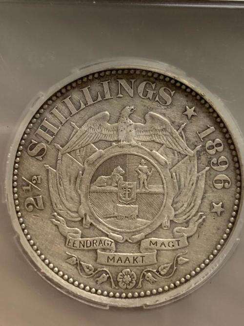 *** 1896 ZAR 2.5 SHILLINGS XF 40 *****