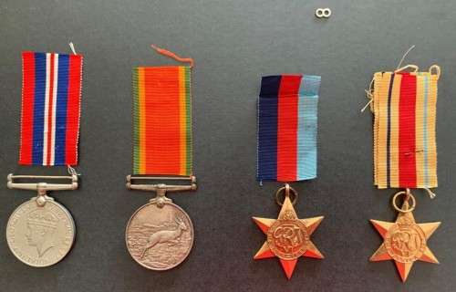 WW2 : L/CPL G MILLER (SET OF 4 ) NO 243223 WITH AN 8 CLASP