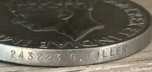 WW2 : L/CPL G MILLER (SET OF 4 ) NO 243223 WITH AN 8 CLASP