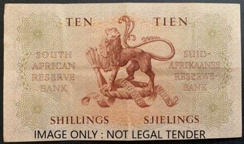 MH DE KOCK  : TEN SHILLINGS 11.12.58 : 3RD ISSUE (A169 / 979658)