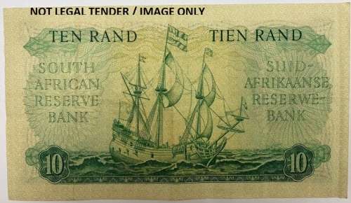 S.A. 10 Rand Note C9/942372 Signed M.H. De Kock, 2nd Issue.