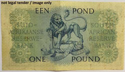SA One Pound Note, Signed Gov. M.H. De Kock, B215/521254, 3rd Issue "Condition as per actual image".