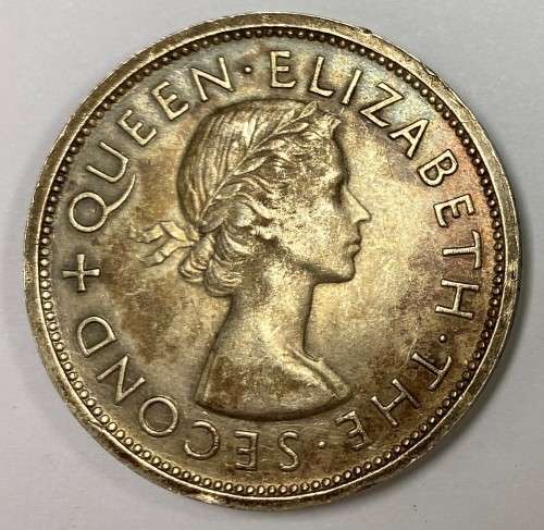 South Rhodesian Crown 1953, With Queen Elizabeth the 2nd on the back.