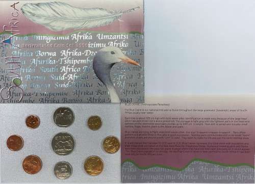 SA 1996 Blue Crane Uncirculated Coin Set.