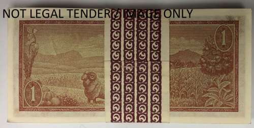 Gov. T.W. De Jongh, Uncirculated 100X R1 2nd Consequential Notes, No's: B275/135801 - B275/135900.