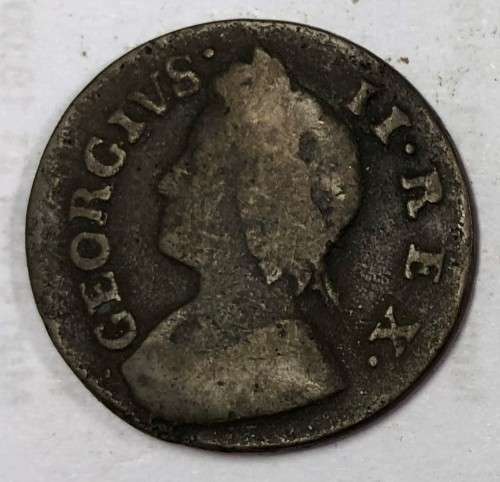 1736 Great Britain Half Penny of George II Colonial.