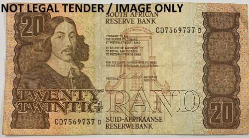 R20 Note by Gov. C. Stals No: CD7569737D, 1ST Issue.