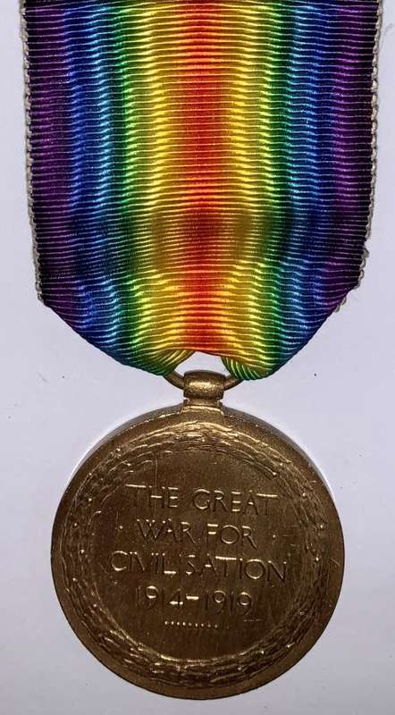 The Great WWI Medal for Civilization 1914-1919 Awarded to 8783 PTE. A. Mair SCO. PTE