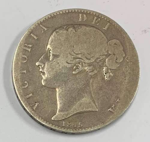 1845 Victoria Young Head Silver Cover Fine.