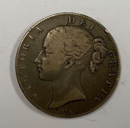1844 Queen Victoria British Silver Jubilee Head Crown.