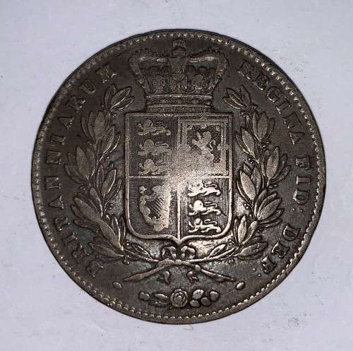 1844 Queen Victoria British Silver Jubilee Head Crown.