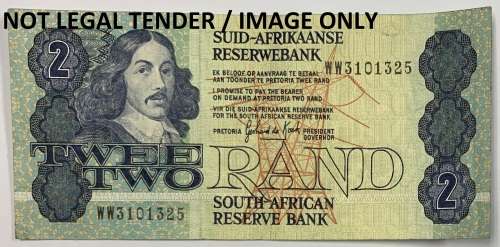 R2 Replacement Note WW3101325, 3rd Issue Gov. G De Kock