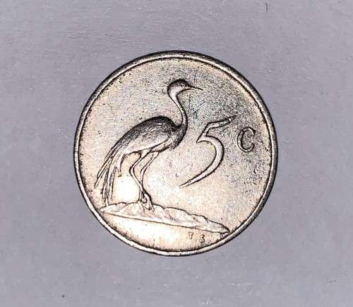 South African Misprinted Five Cents of 1982.