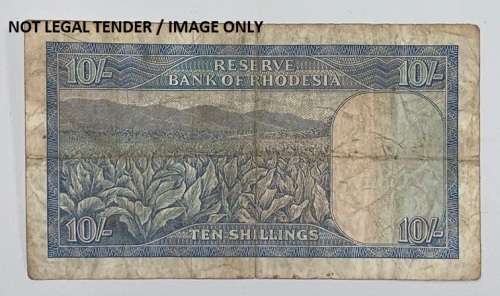 Rhodesian $10 Note No: L15-827891 of 10 September 1968.