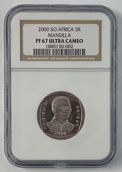 2000 Proof R5 Coin /  Ultra Cameo Mandela Millennium