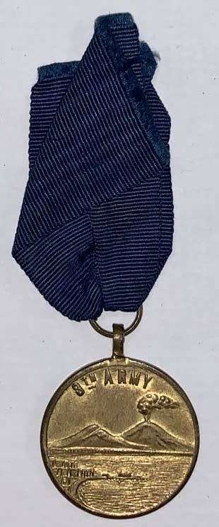 WWII, 8th Army Commemorative Medal of the Allied Armies In Naples in 1943.