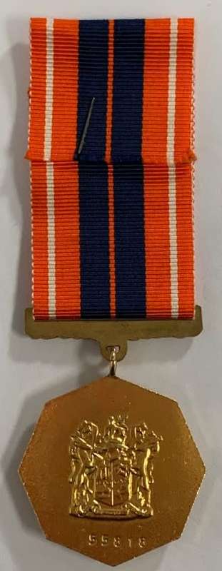 SADF Pro Patria Medal No:55818. `No Name only Numbered`