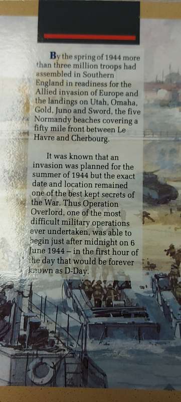 50TH ANNIVERSAY D DAY 50 PENCE COIN IN FOLDER