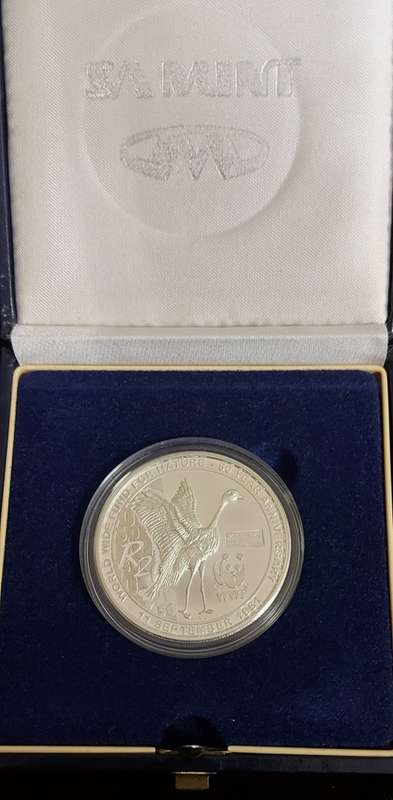 1 SILVER R2 WWF 50TH ANNIVERSARY COIN