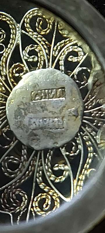 VINTAGE STERLING SILVER (FILIGREE) BROOCH
