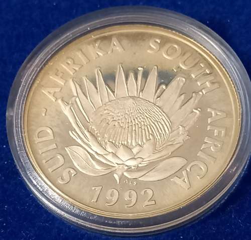1992 SILVER ONE RAND - SOLI DEO GLORIA  PROOF COIN