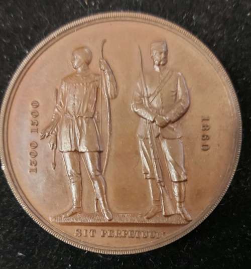 Bronze Medallion From the Imperial Challenge Shield, Rifle ShootIng Competition, 1910