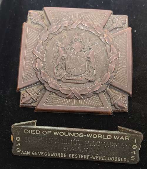 iN MEMORY OF( DEATH BADGE ) : 2/LIEUTENANT P.J. CHAPMAN - 102325